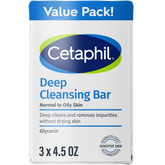 Cetaphil Deep Cleansing Skin Bar Soap - 3pk - 4.5oz each