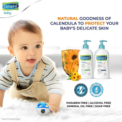 Cetaphil Baby Daily Body Lotion with Organic Calendula, Sweet Almond Oil, 13.5 Oz