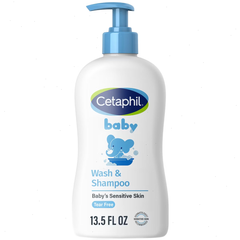 Cetaphil Baby Wash and Shampoo with Calendula, Tear Free and Hypoallergenic - 13.5 fl ozâ