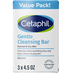 Cetaphil Gentle Cleansing Skin Bar Soap - 3pk/4.5oz