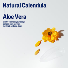 Cetaphil Baby Wash and Shampoo with Calendula, Tear Free and Hypoallergenic - 13.5 fl ozâ